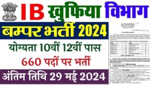 IB Vacancy: इंटेलिजेंस ब्यूरो में नौकरी पाने का शानदार मौका, 10वीं पास के लिए 660 पदों पर नोटिफिकेशन जारी