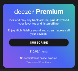 deezer premium plan