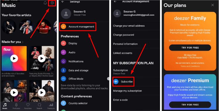How to access the Deezer Premium plan
