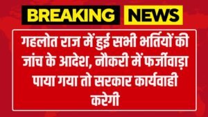 गहलोत राज में हुई सभी भर्तियों की जांच के आदेश, नौकरी में फर्जीवाड़ा पाया गया तो सरकार कार्यवाही करेगी