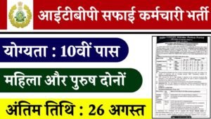ITBP Safai Karamchari Vacancy: आईटीबीपी सफाई कर्मचारी भर्ती 10वीं पास का नोटिफिकेशन जारी
