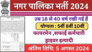 Nagar Palika Safai Karmchari Vacancy: नगर पालिका में सफाई कर्मचारी के पदों पर भर्ती का नोटिफिकेशन जारी