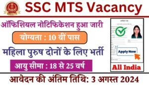 SSC MTS Bharti: एसएससी एमटीएस भर्ती में पदों की संख्या और अंतिम तिथि बढ़ाई, 10वीं पास के लिए शानदार मौका