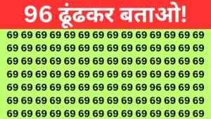 69 के बीच लिखा 96 ढूंढे, 90% लोग हुए फेल, अब आपकी बारी, चील जैसी तेज़ नज़र वाले सिर्फ़ 10 सेकेंड में ढूंढे