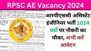 RPSC AE Vacancy: आरपीएससी असिस्टेंट इंजीनियर भर्ती का 1014 पदों पर नोटिफिकेशन जारी