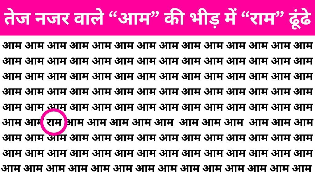 Brain Teaser Image: "आम" के बीच में कहां लिखा है "राम" तेज नजर वाले सिर्फ 4 सेकंड में ढूंढ लेंगे!