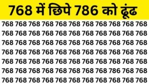 Optical Illusion : तेज बुद्धि वाले ही ढूंढ पाएंगे 768 में छिपा 786, 8 सेकंड में ढूंढने का है चलेंगे