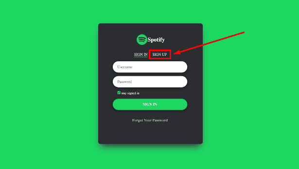 spotify new account signup