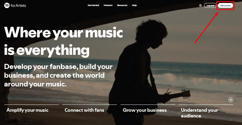 get access Spotify for Artists
