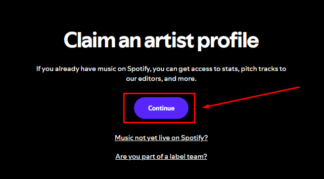 Claim Your Artist Profile